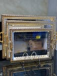 Elegant Gold-Colored Decorative Serving Trays