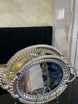 2pcs Luxurious Stainless Steel Serving Trays