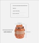 2-Layer Teddy Bear Lunch Bowl - Stackable Bento Box