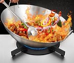 50cm Stainless Steel Wok Pan with Dual Handles