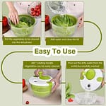 5 L Large Salad Spinner and Keeper with Colander and Serving Bowl