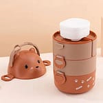3-Layer Teddy Bear Lunch Bowl - Stackable Bento Box