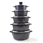 10-Piece Granite & Marble Non-Stick Cookware Set