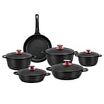 6-Piece Non-Stick Coated Cast Iron Cookware Set