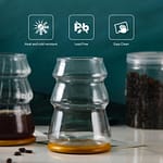 Decorative Glass Storage Jar with Bamboo Lid