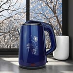 2.5-Liter Blue Floral Electric Kettle