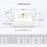 2.8 Liters Luxury Ceramic Chafing Dish Buffet Set with Gold Accents