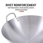 60cm Stainless Steel Wok Pan with Dual Handles
