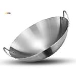 50cm Stainless Steel Wok Pan with Dual Handles