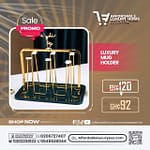 Luxury Gold Iron Mug Holder / Cup Drying Rack Tree
