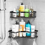 5-in-1 Adhesive Corner Shower Caddy and Bathroom Organizer Set