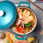 Dutch Oven Casserole (Enamel-Coated Cast Iron Pot)