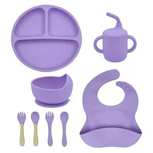 Baby Puzzy Silicone Feeding Tableware Set