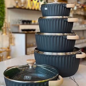 Momcoc 5-Piece Granite Non-Stick Cookware Set