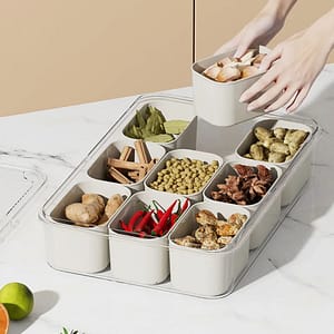 9-Compartment Portable Snack Container