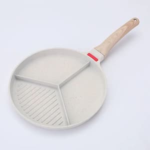 3 compartments frying pan.