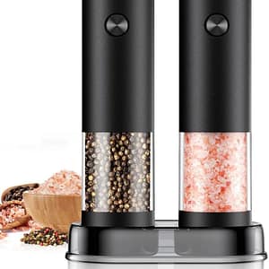 Double Rechargeable Spice Grinder Set (Electric Salt and Pepper Mills)