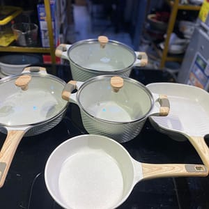 Uakeen Granite Cookware Set (Non-Stick & Induction Compatible)