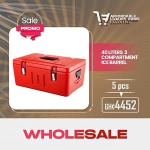 40 Liters 3-Compartment Insulated Ice Barrel (Thermal Food Container)