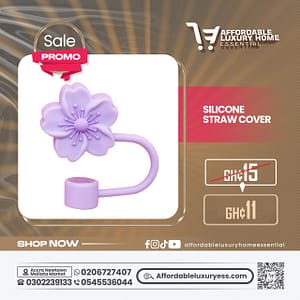 Silicone Straw Cover (Flower Design, 0.39 in Diameter)