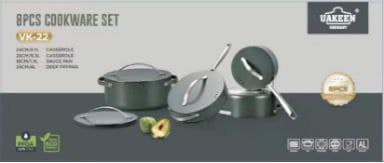 Uakeen 8-Piece Granite Non-Stick Cookware Set