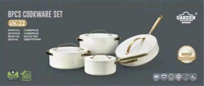 Uakeen 8-Piece Granite Non-Stick Cookware Set