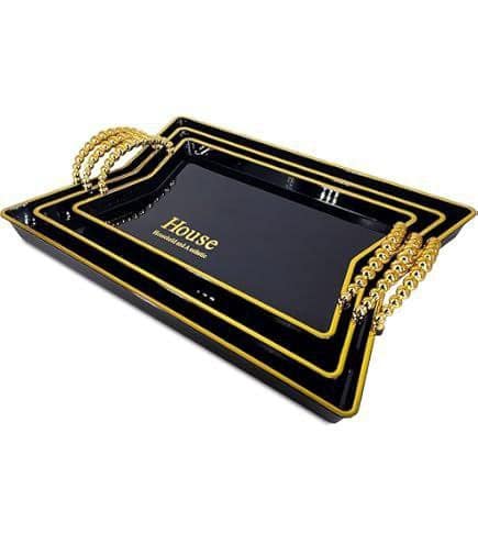 3 pcs plastic serving tray