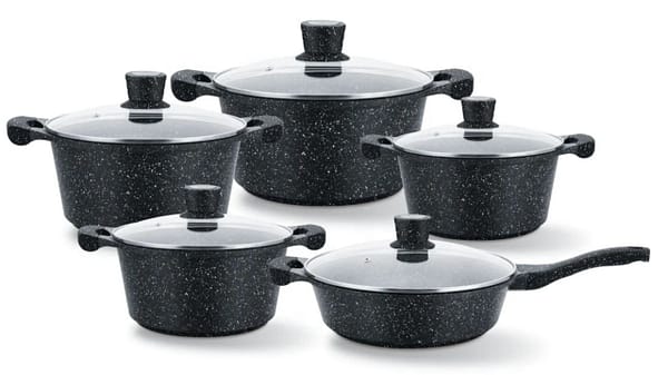 GraniteStone 7-Piece Granite-Coated Nonstick Cookware Set