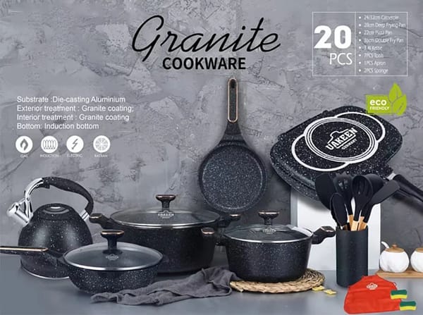 UCC LIFE Granite cookware set