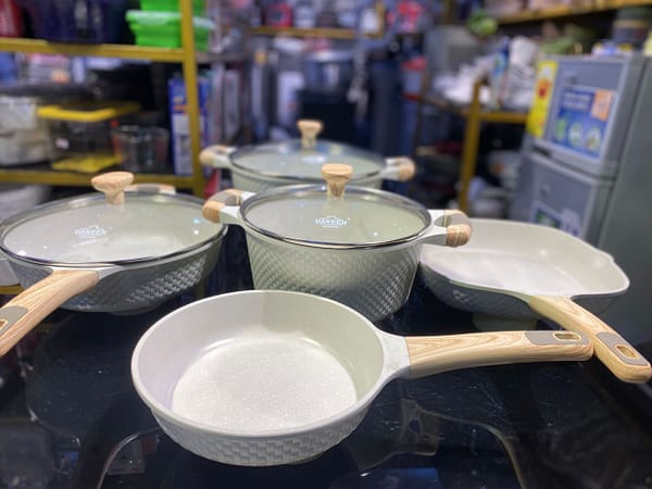 Uakeen Granite Cookware Set (Non-Stick & Induction Compatible)