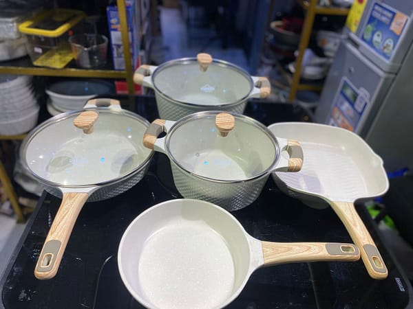 Uakeen Granite Cookware Set (Non-Stick & Induction Compatible)