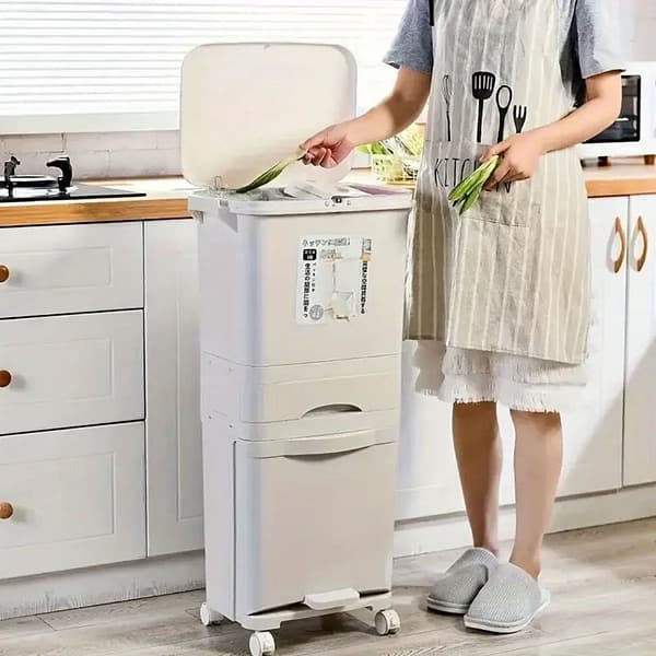 34 litters modern trash bin