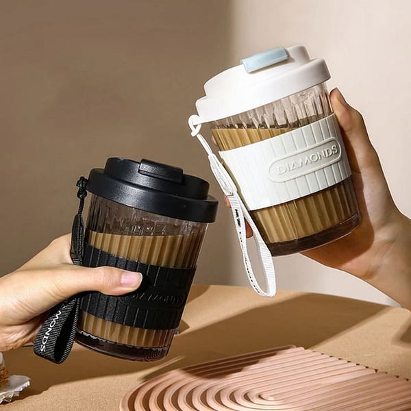 360ml Diamond  glass cup.