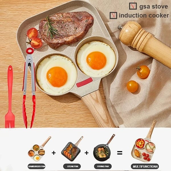 3 holes frying pan
