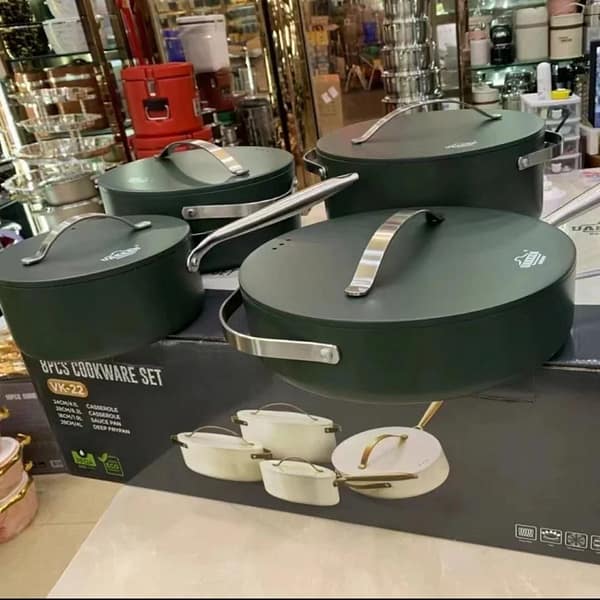 Uakeen 8-Piece Granite Non-Stick Cookware Set