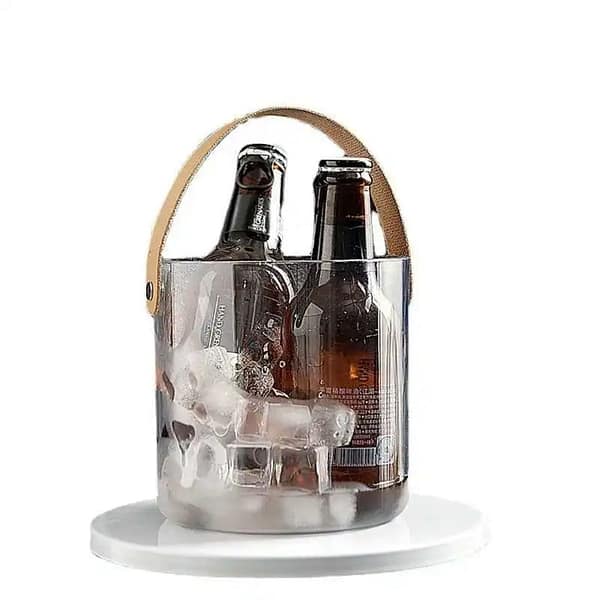 Portable Transparent Mini Ice Bucket and Storage Bin