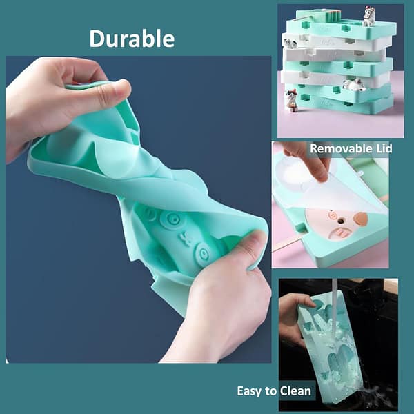 Fun Silicone Ice Cream & Popsicle Molds (Chick & Tiger Design)