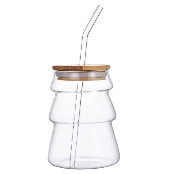Decorative Glass Storage Jar with Bamboo Lid