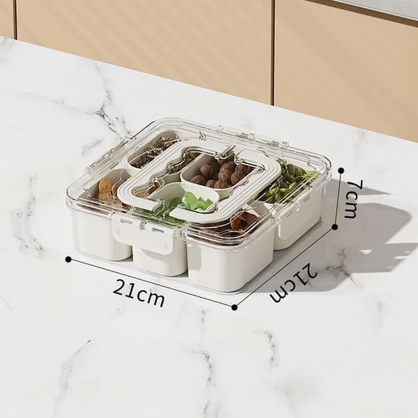 9-Compartment Portable Snack Container