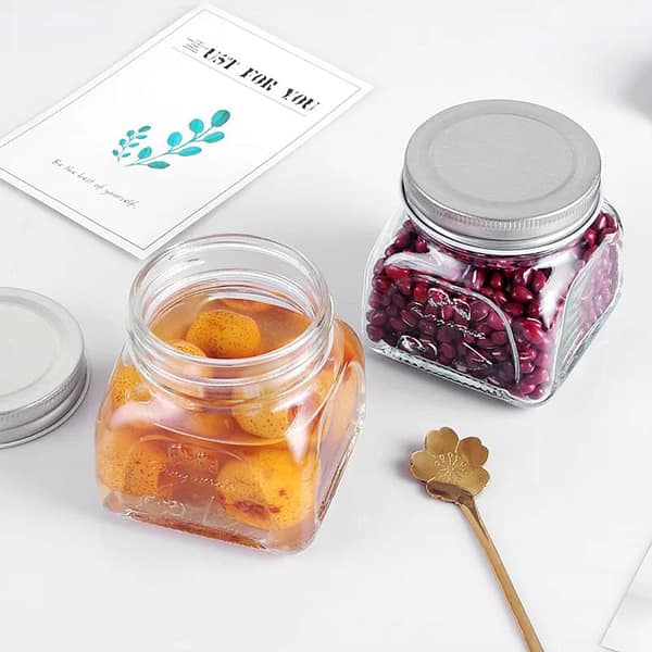Dinganxile 500ml Square Glass Storage Jar / Bottle