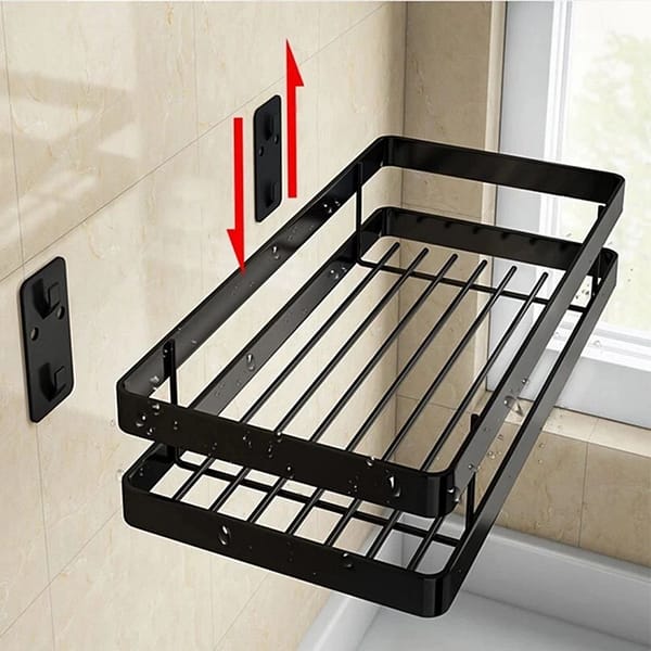 Wall Mounted Shelf (Metal Spice Rack / Shower Caddy)