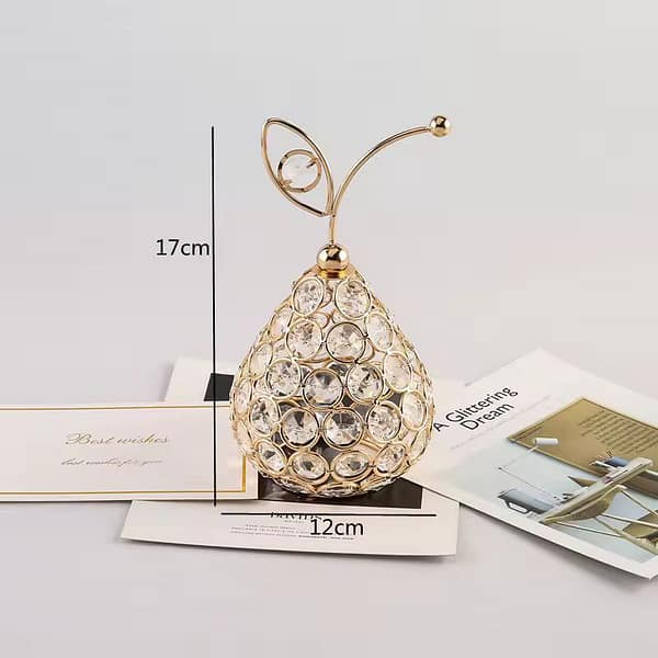 Sparkling Crystal Pearl Ornament Figurine (Pear Shape)