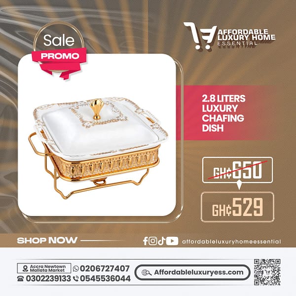 2.8 Liters Luxury Chafing Dish (Buffet Warmer)