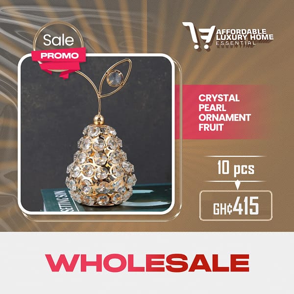 Sparkling Crystal Pearl Ornament Figurine (Pear Shape)