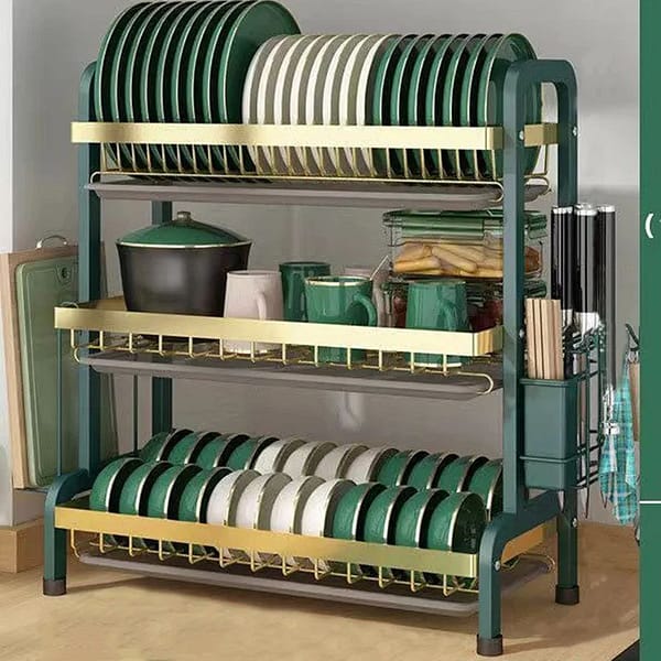 3 Layer Dish Drying Rack (Space-Saving Multi-Tier)