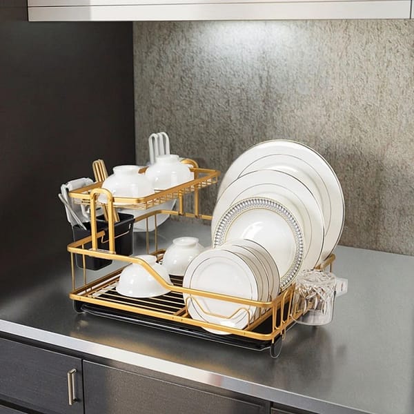 2 Layer Dish Drying Rack (Space-Saving Two-Tier)