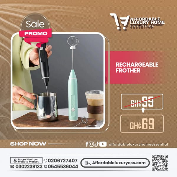 Rechargeable Frother (USB Speed-Adjustable Milk Frother)