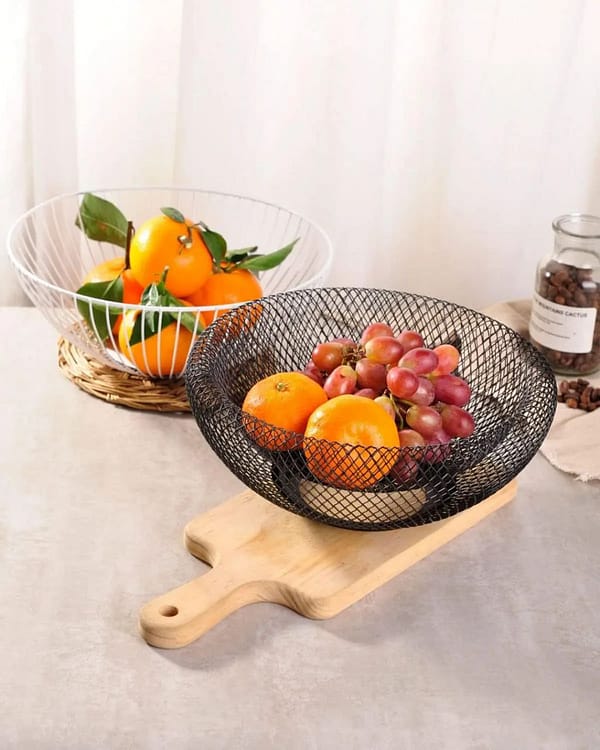 Fruit Basket (Metal Mesh Storage Bowl)