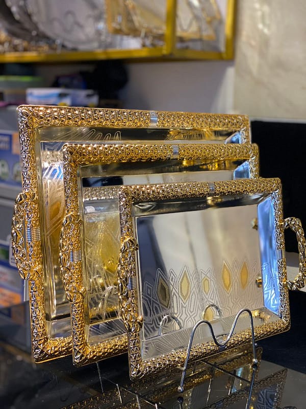 ST009 Decorative Gold Metal Serving Trays