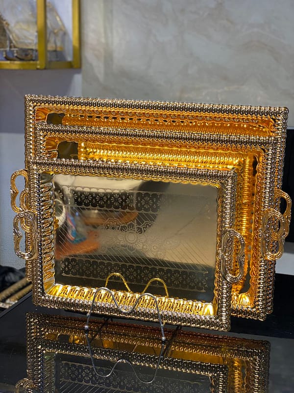 ST007 Decorative Golden Serving Trays